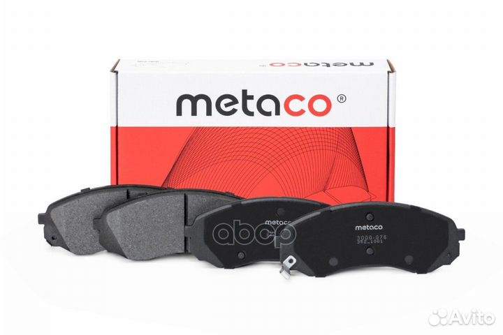 Колодки тормозные передние к-кт 3000-076 metaco