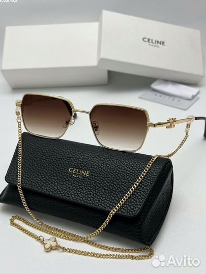 Солнцезащитные очки с цепочкой celine