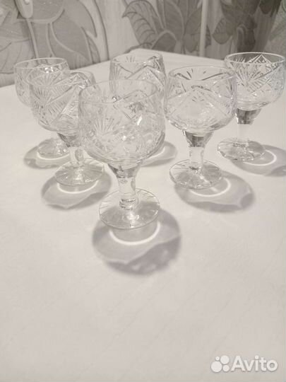 Хрустальные рюмки на ножке СССР