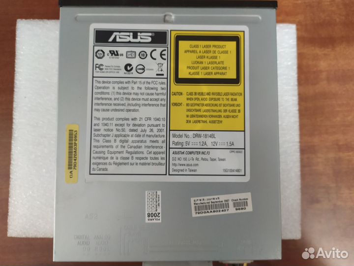 DVD CD привод Asus DRW-1814BL +Nero 7 Essentials
