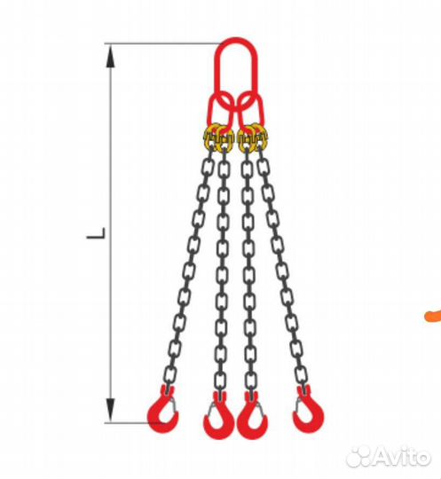 Строп цепной 4сц 4.25тн 1.5м