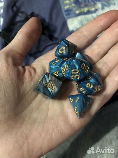 Набор дайсов, днд, набор из 7 костей, кубики
