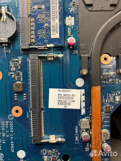 Материнская плата для ноутбука hp LA-A992P