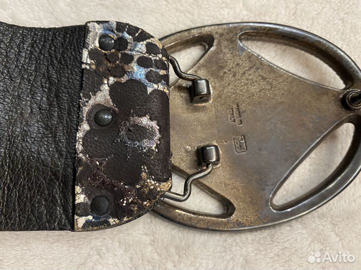 Ремень женский кожаный для шубы