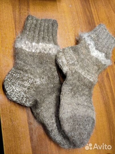 Носки вязаные из собачьей шерсти