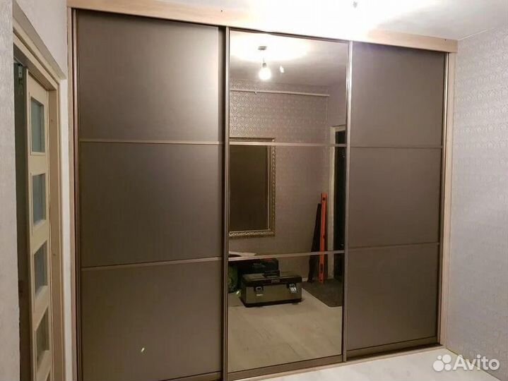 Зеркальные раздвижные двери шк-20