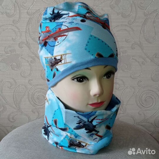 Шапка+снуд новые