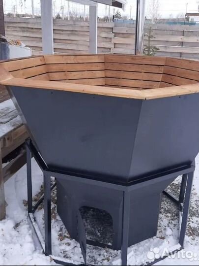 Банный чан на дровах