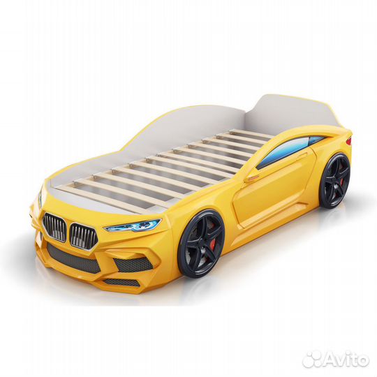 Кровать машина Romeo 3D с матрасом