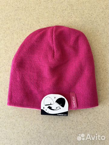 Шапка детская двусторонняя (фуксия и розовый)