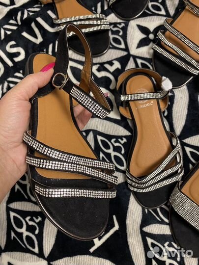 Блестящие Босоножки в стразах