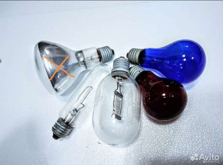 Фотолампы Лампа синяя Лампа красная СССР
