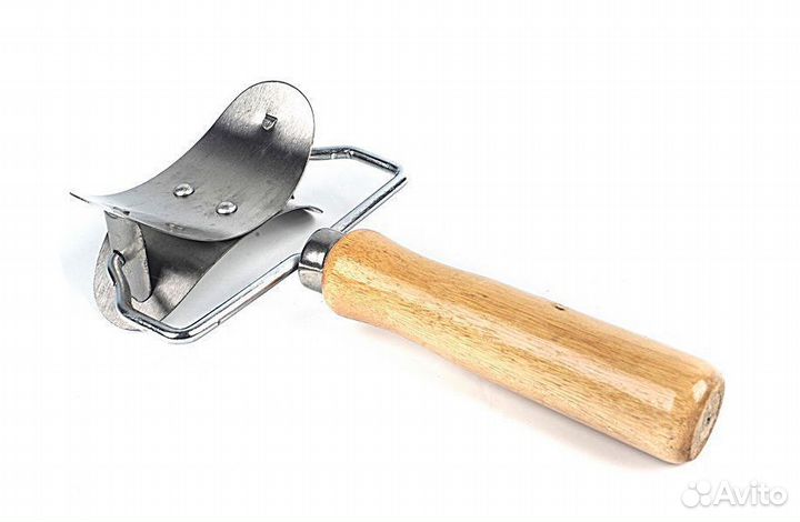 Ролик для вырезания кругов из теста 6 см, металлич