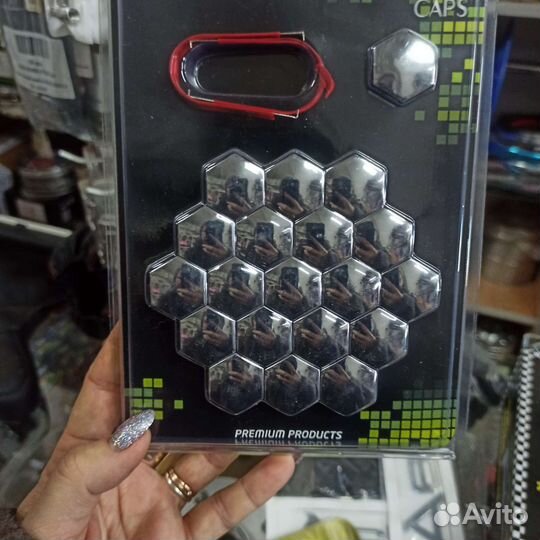 Колпачки на болты хром 17