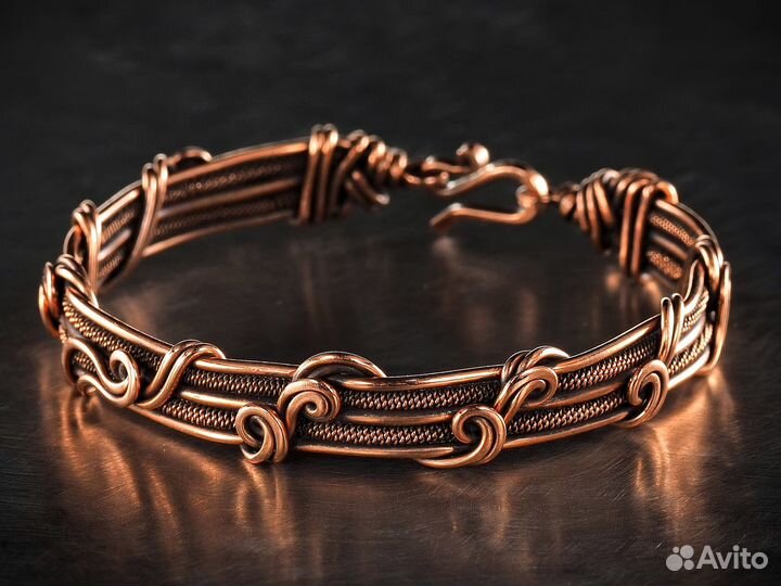 Браслет Медь Украшение Ручной работы WireWrapArt