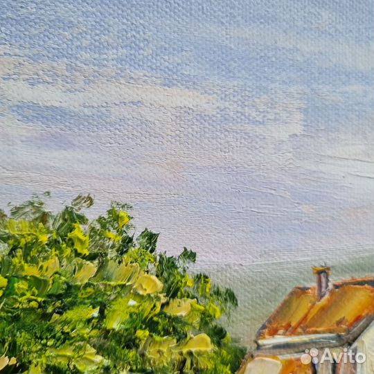 Картина маслом лаванда пейзаж Прованса цветы