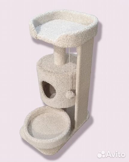 Домик - когтеточка трехуровневый