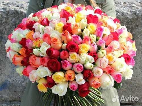 51 роза, 101 роза, доставка цветов