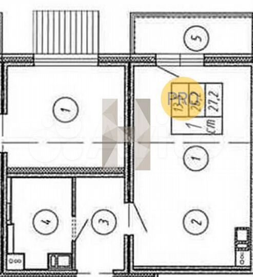 Квартира-студия, 27,2 м², 6/17 эт.
