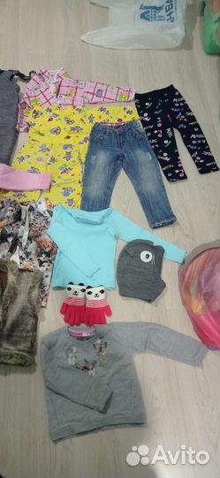 Вещи на девочку 104р пакетом