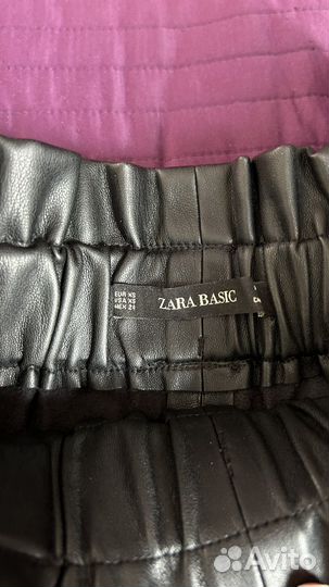 Кожаные шорты zara