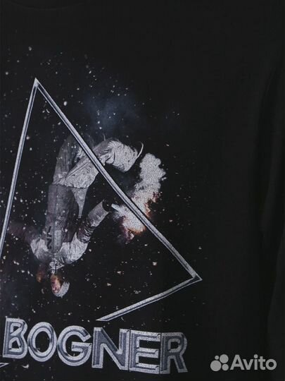 Лонгслив хлопковый с принтом Bogner