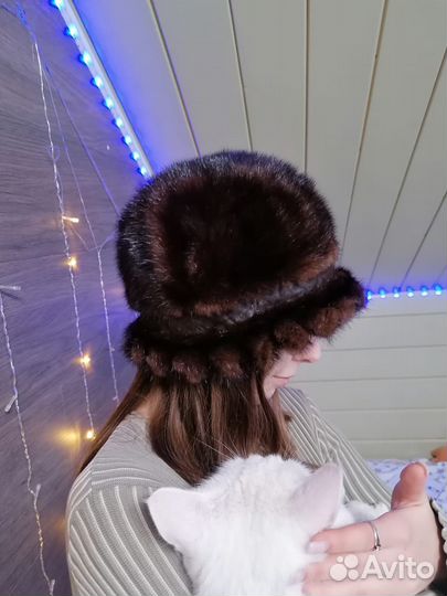 Шапка норковая женская