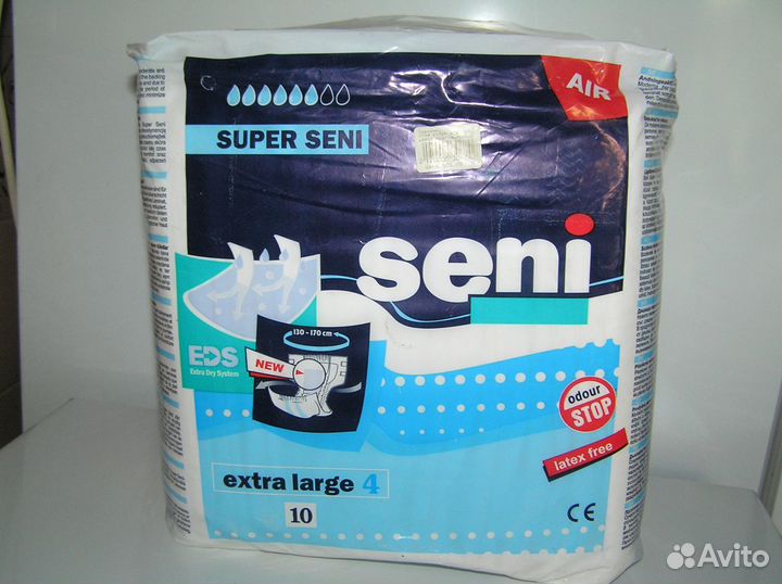 Памперсы Seni размер 4 Extra Large