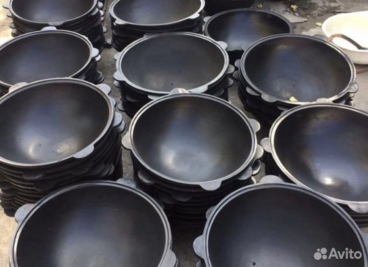 Казан чугунный с алюминиевый крышкой (Магазин)