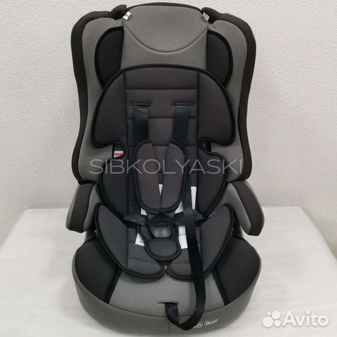 Автокресло teddy bear 9-36 кг. серое