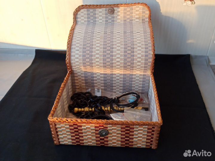 Шкатулка винтаж соломка