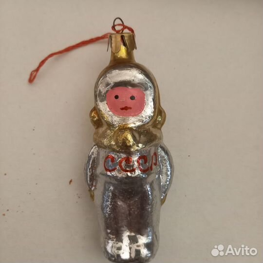 Елочные игрушки ссср.Космонавт подвес