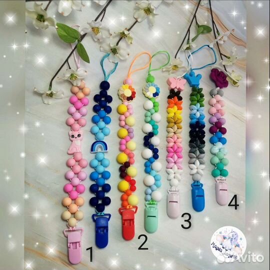 Силиконовые грызунки и держатели для пустышки