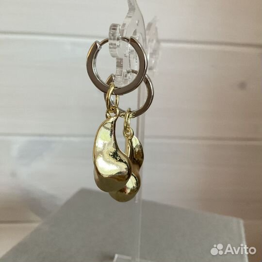 Серьги трансформеры двухцветные