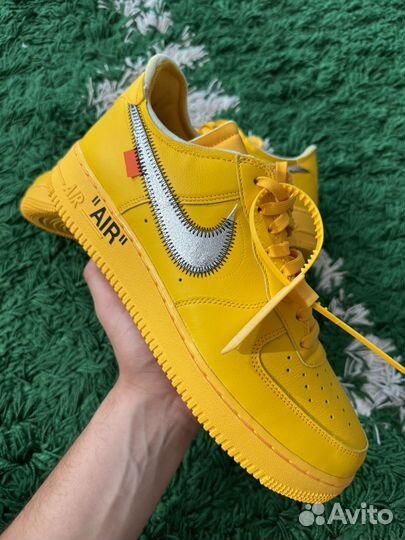 10.5us Nike Air Force 1 Off-White University Gold