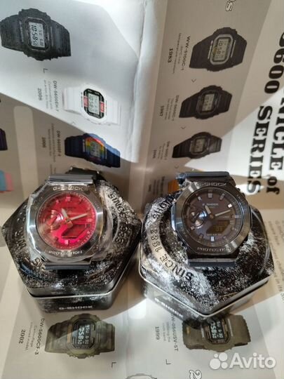 Часы G-shock GM 2100 красный синий