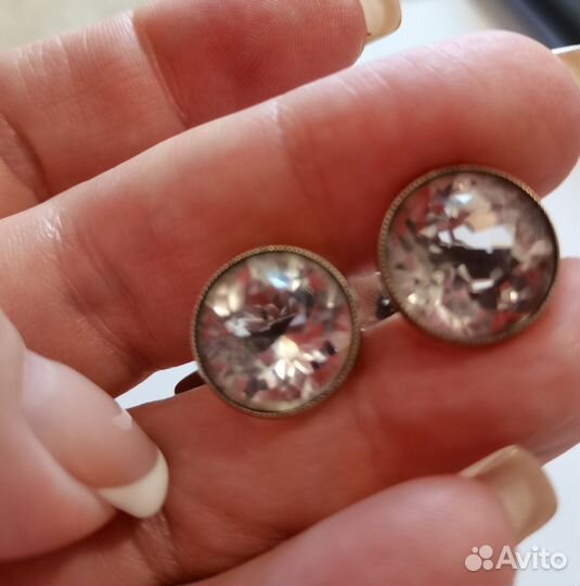 Запонки СССР серебро 875 проба