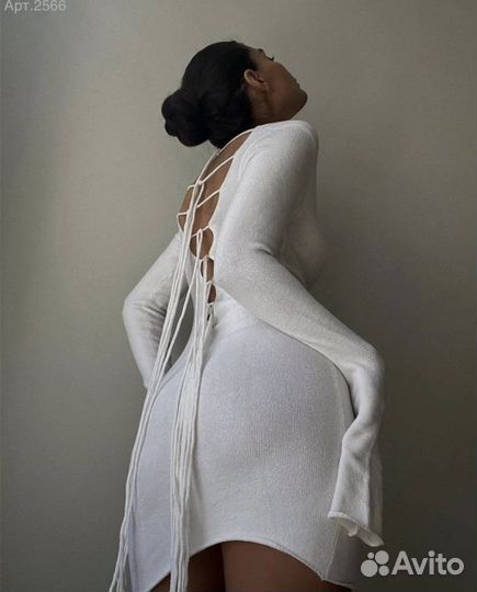 Стильные платья с открытой спиной (S M L)