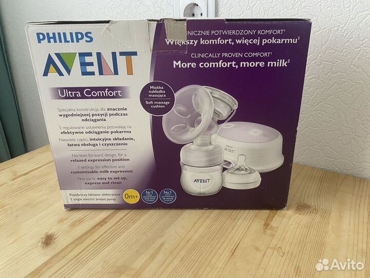 Молокоотсос avent электрический