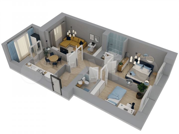 3-к. квартира, 71,7 м², 8/10 эт.