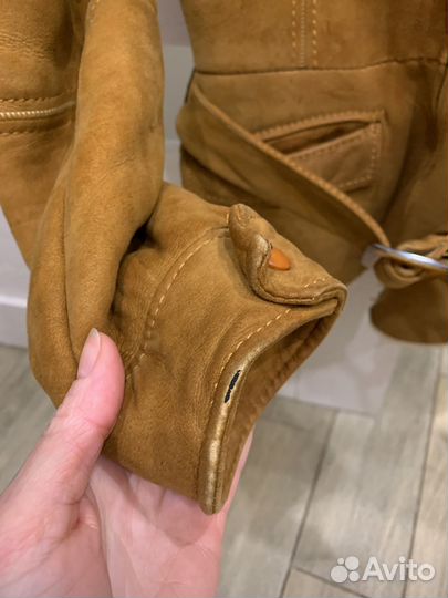 Дубленка женская замша XS