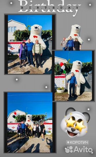 Белый Мишка, поздравления, аниматор