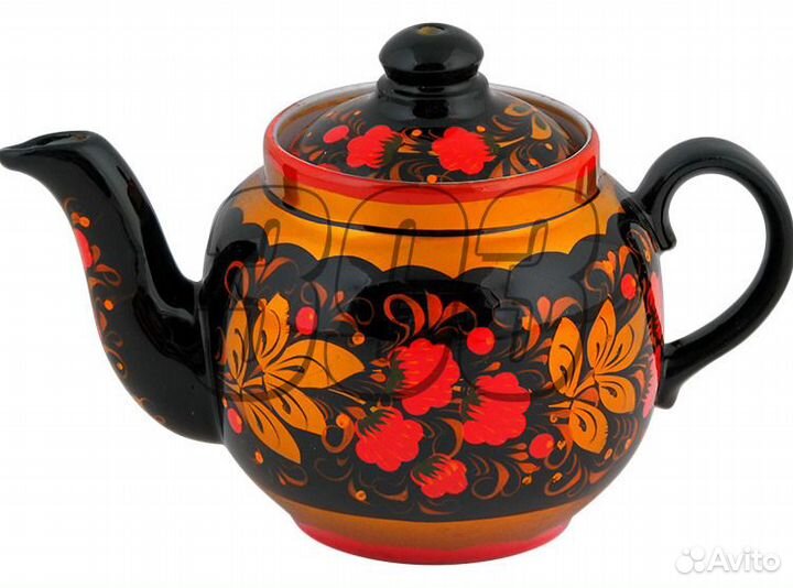 Чайник заварочный керамика Хохлома Малинов (23093)