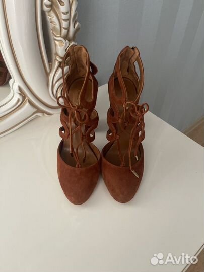 Aquazzura туфли- ботильоны 38,5 оригинал