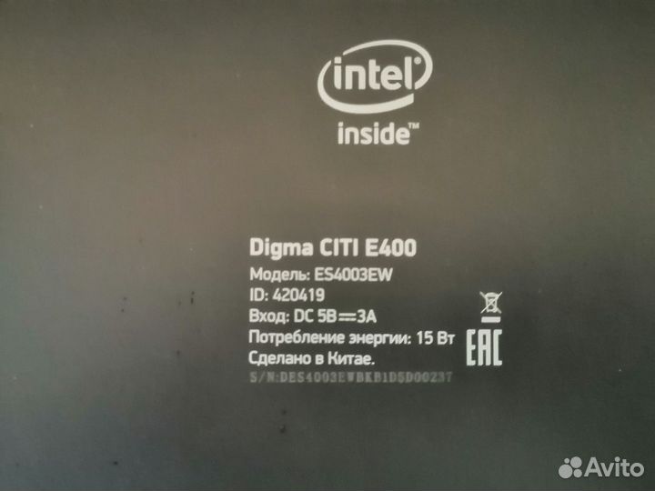 Матрица matt для Digma citi E400 es4003ew