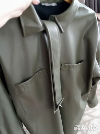 Кожаная рубашка женская Zarina