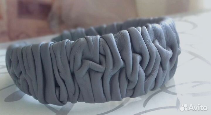 Комплект украшений из натуральной кожи