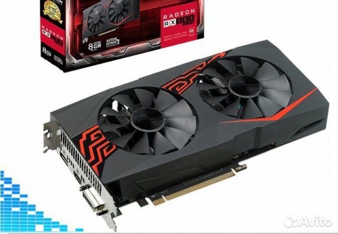 Asus EX-RX580 2048 SP-8G, 8 Гб, 256Bit, DDR5, DVI