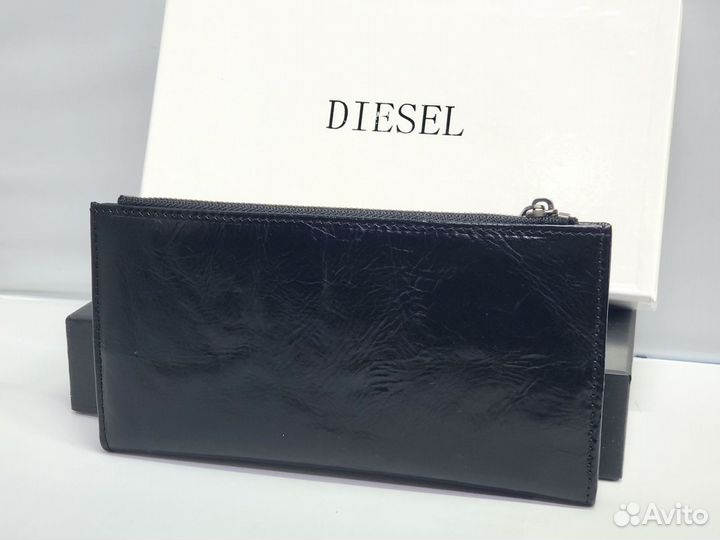 Купюрница кошелёк клатч мужской кожаный Diesel