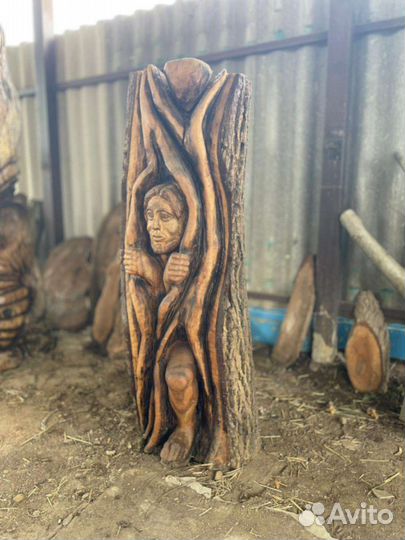 Фигуры садовые из дерева